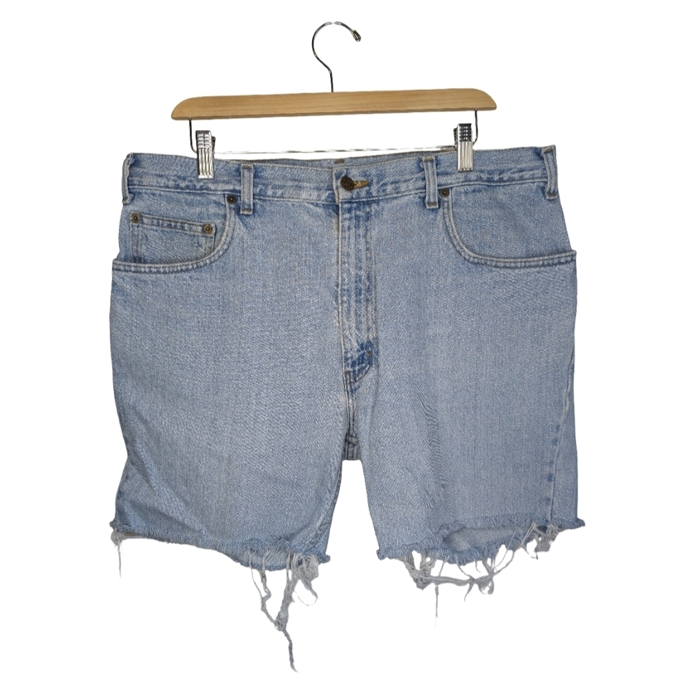 Vintage 90s Denver Hayes Light Denim Cutoff Shorts | 100% Cotton | 38" Waist